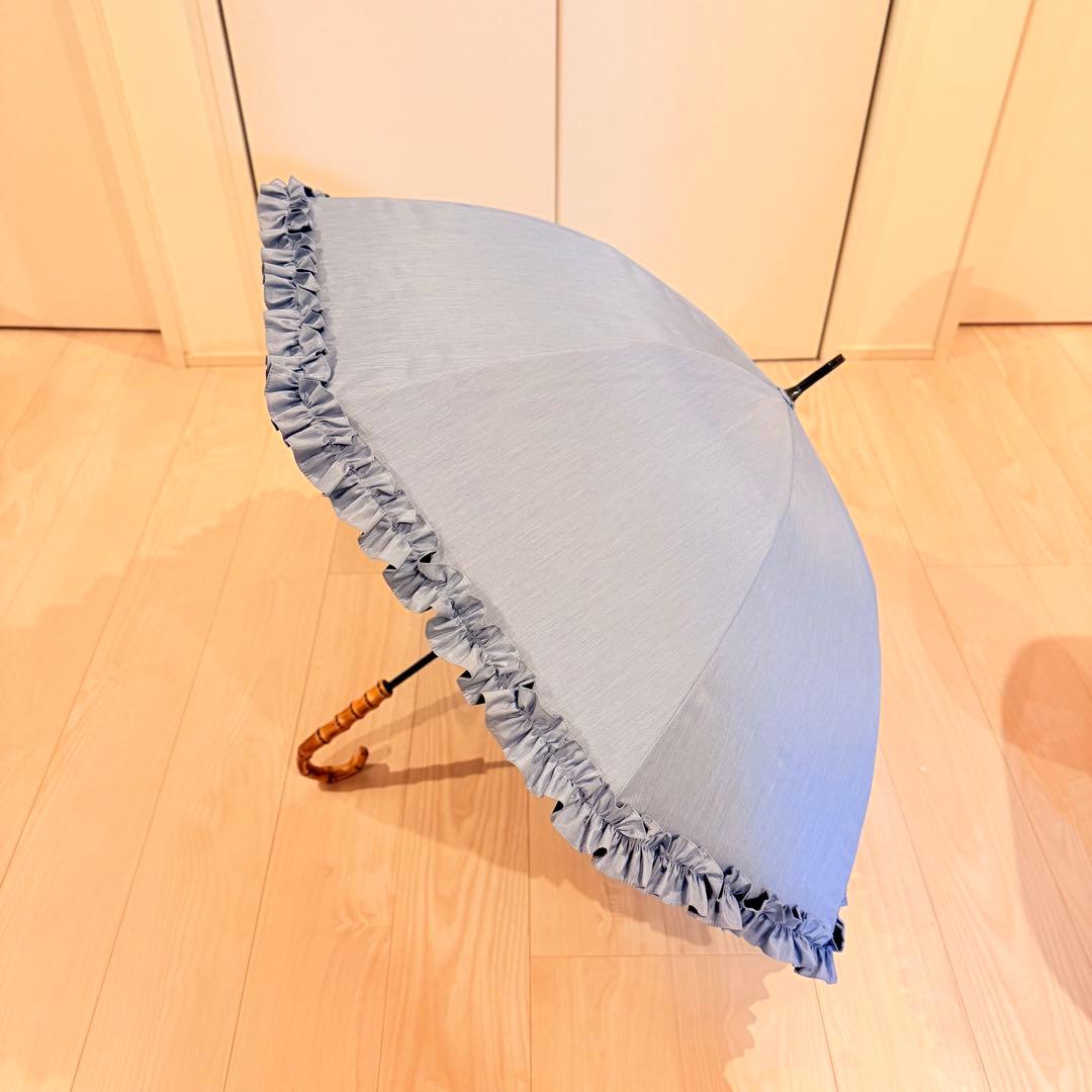 未使用 サンバリア100 長傘 Mサイズ フリル フロスト