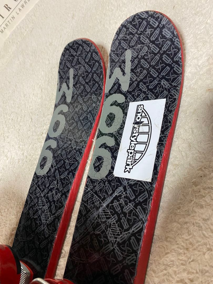 b×bショートスキー　99cm ブーツレグザム24cmショートスキーセット中古