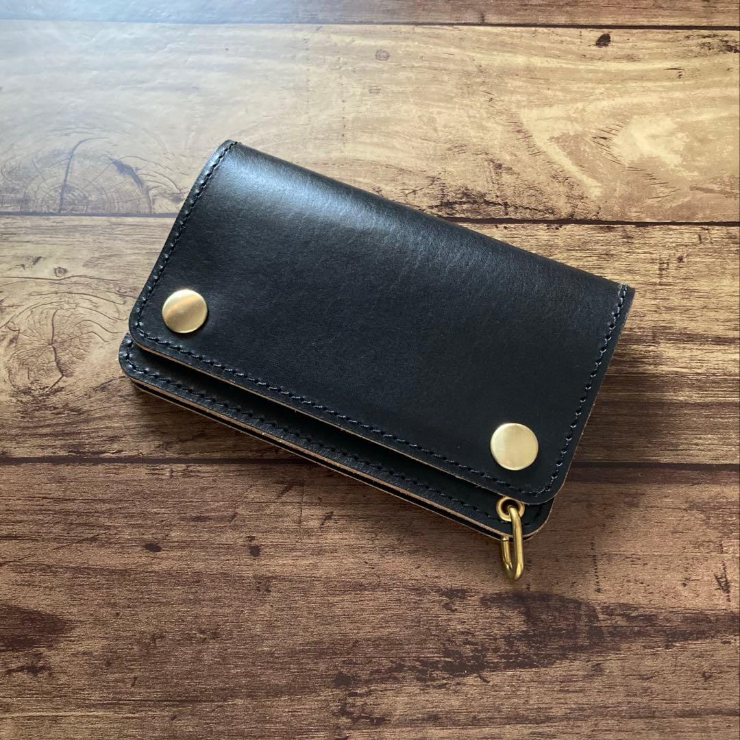 【お札を折らずに収納可能】姫路レザートラッカーウォレット150（ミドル）2.5層