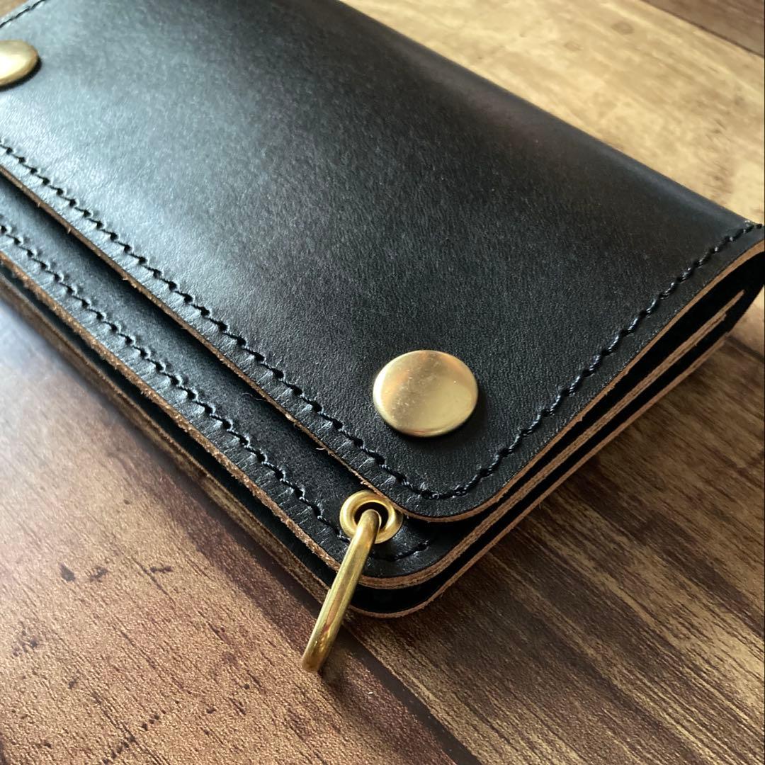 【お札を折らずに収納可能】姫路レザートラッカーウォレット150（ミドル）2.5層