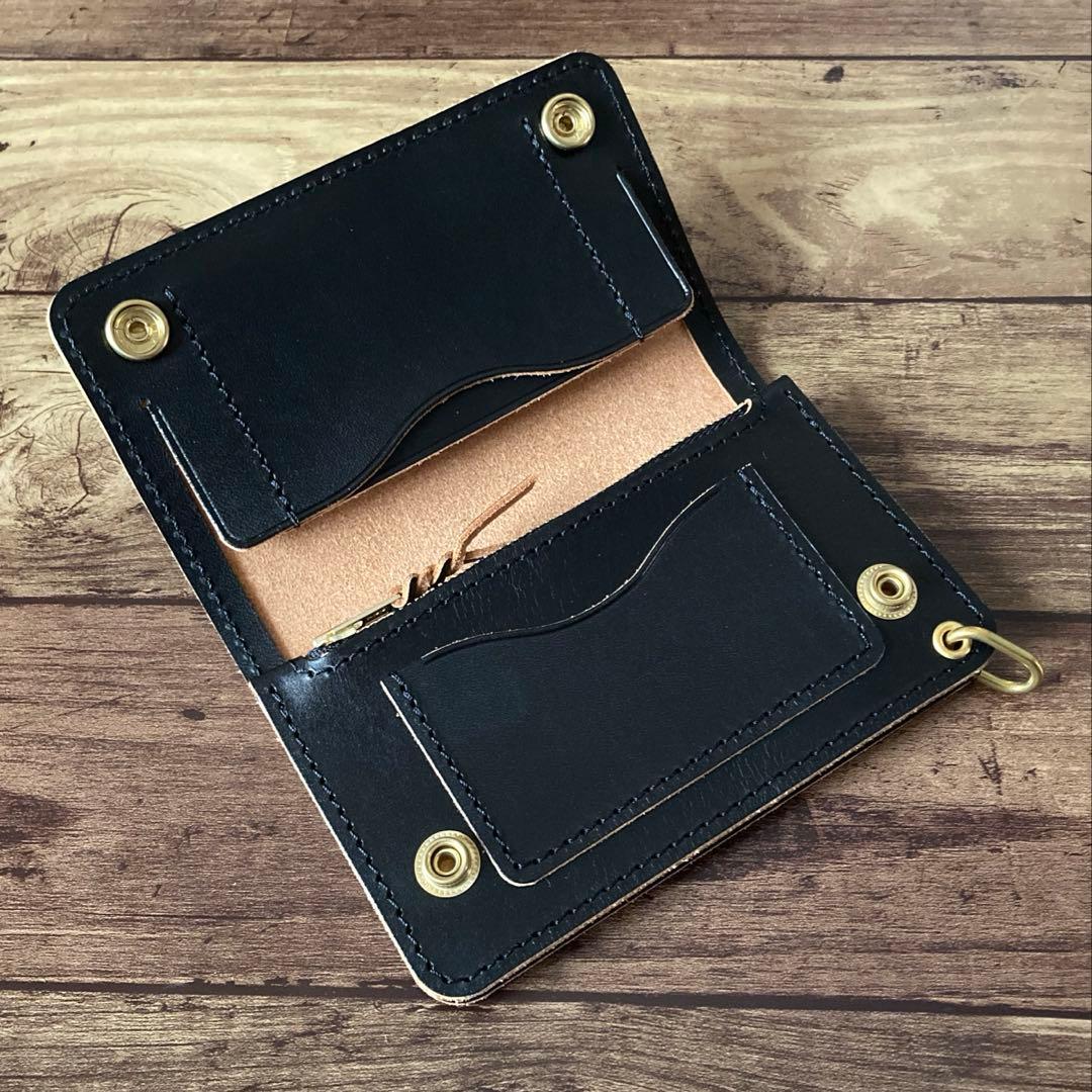 【お札を折らずに収納可能】姫路レザートラッカーウォレット150（ミドル）2.5層