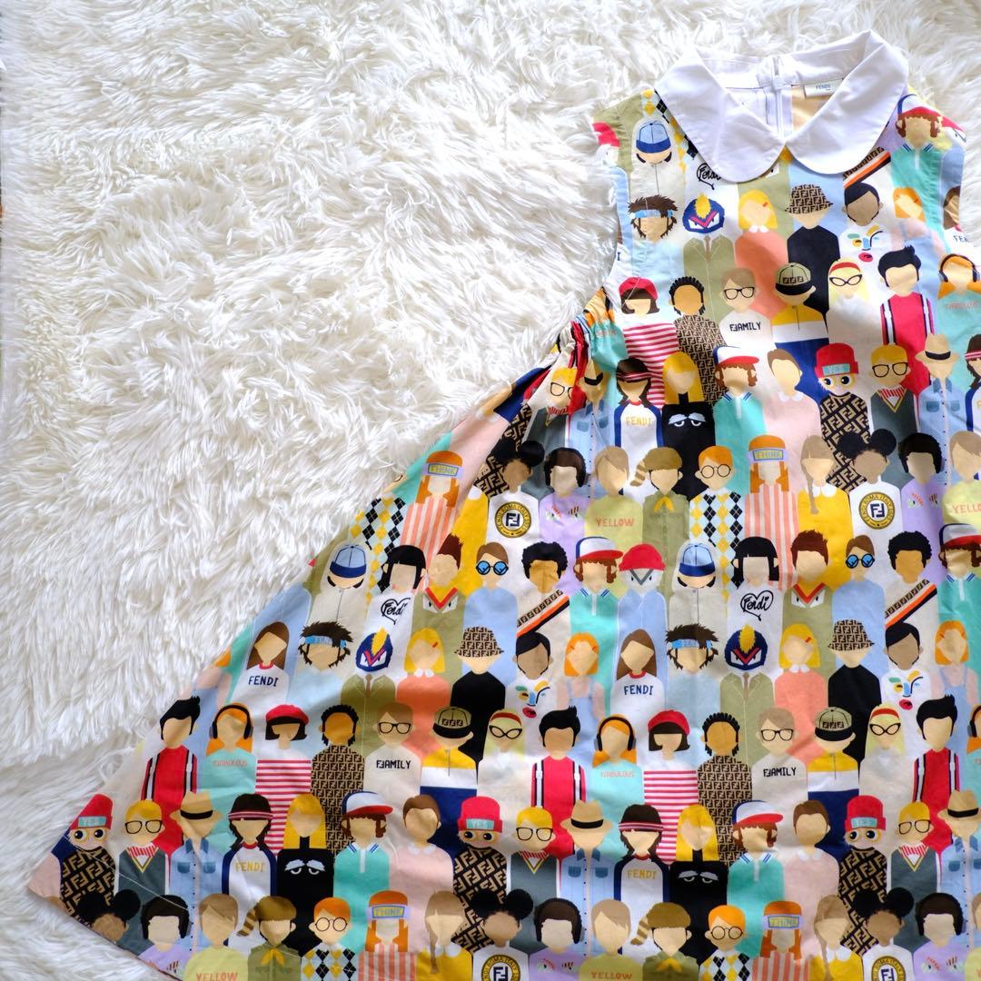 FENDI KIDS 160 ワンピース カラフル総柄 レディース