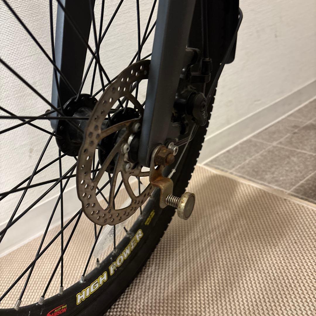 VELMO 折りたたみ電動自転車 グレー 予備充電バッテリー付