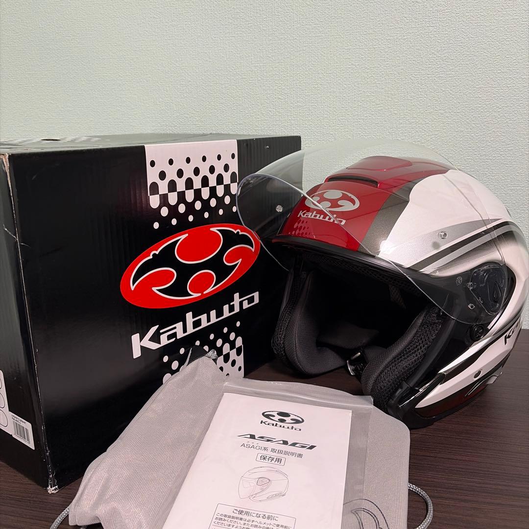 OGK KABUTOジェット ASAGI CLEGANT パールホワイト XL