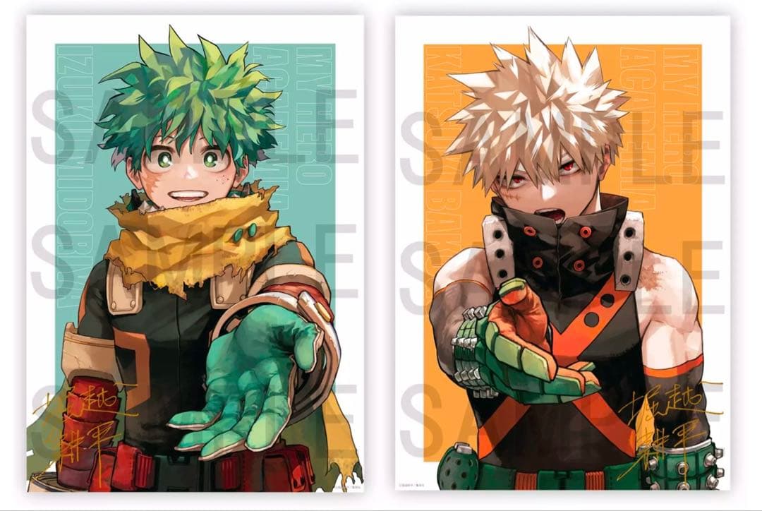 ヒロアカ 爆豪・緑谷 B2 リッチポスター 2点セット