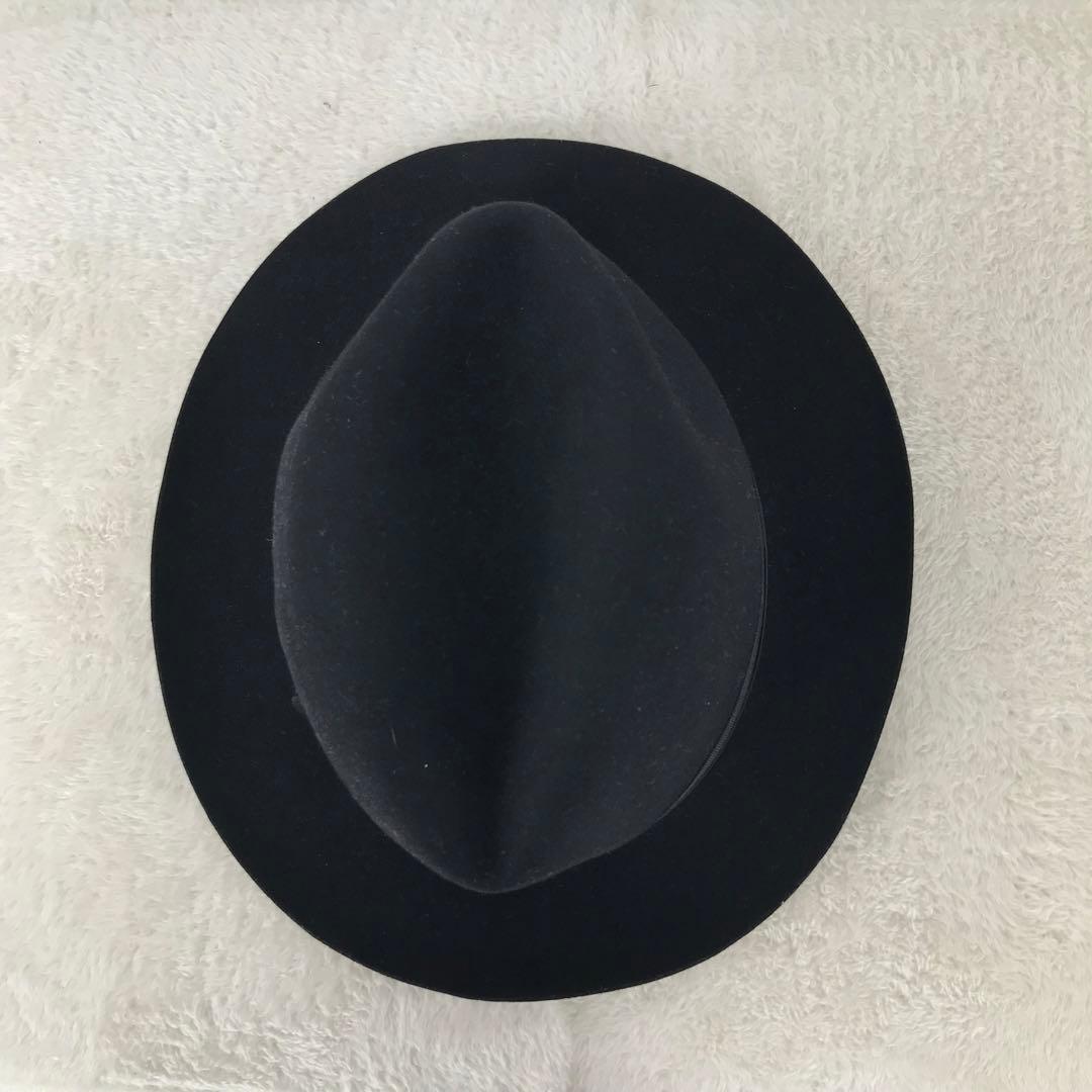 ボルサリーノ　ハット　57　ブラック　ラビットファー　イタリア製