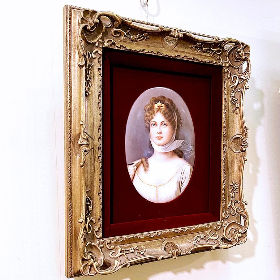 【希少・KPMベルリン 】ルイーゼ王妃 陶板画／額装 アンティーク 投資アート