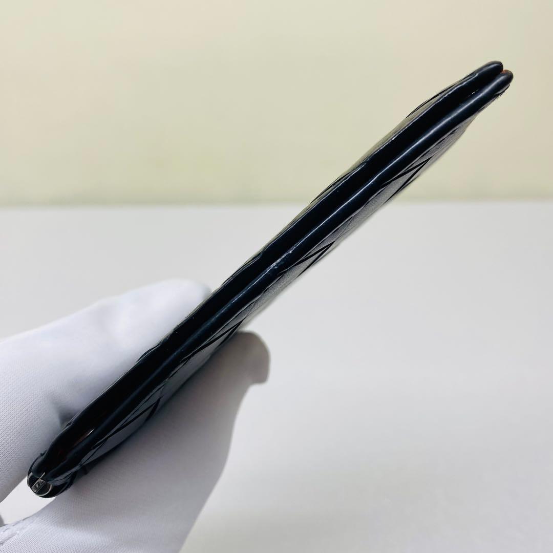 ボッテガヴェネタ　マキシイントレチャート　マネークリップ ブラック オレンジ