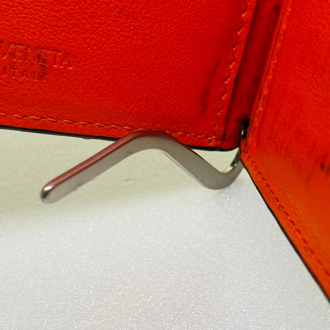 ボッテガヴェネタ　マキシイントレチャート　マネークリップ ブラック オレンジ