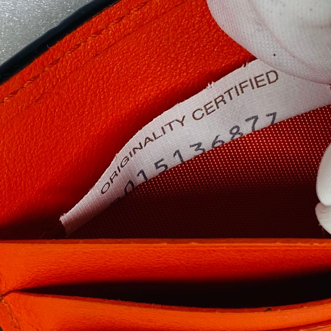 ボッテガヴェネタ　マキシイントレチャート　マネークリップ ブラック オレンジ