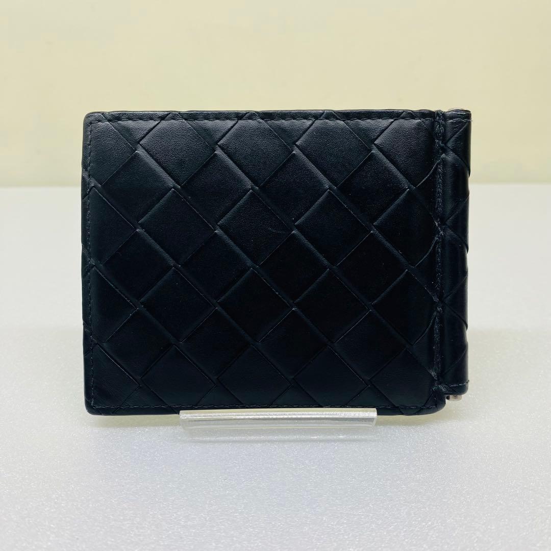 ボッテガヴェネタ　マキシイントレチャート　マネークリップ ブラック オレンジ