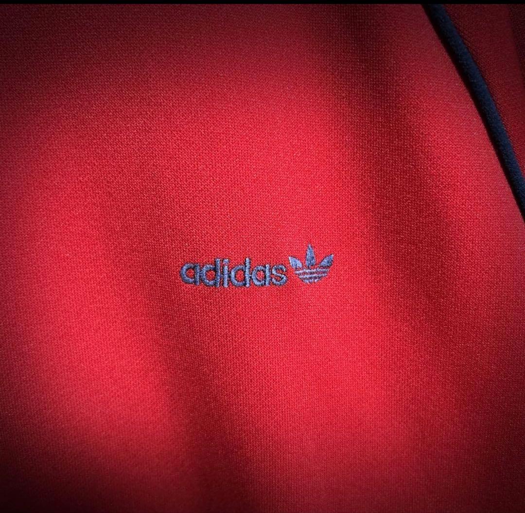 adidas トラックジャケット 西ドイツ製 L 赤 紺
