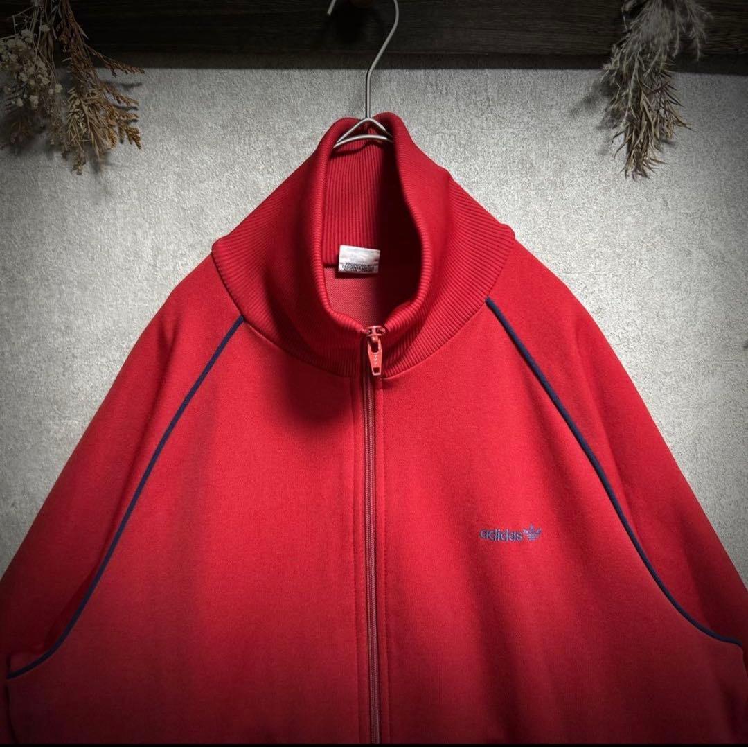 adidas トラックジャケット 西ドイツ製 L 赤 紺