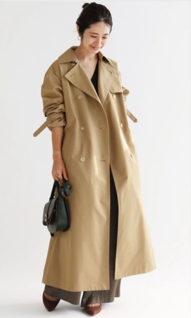 【定価5.8万】IENAオーバートレンチコート　38 ベージュ