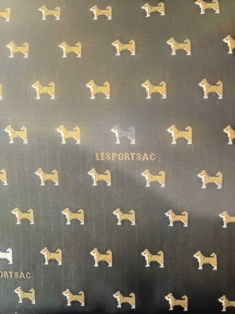 新品　レスポートサック　BUCKET TOTEデニムシバピクセル　柴犬柄