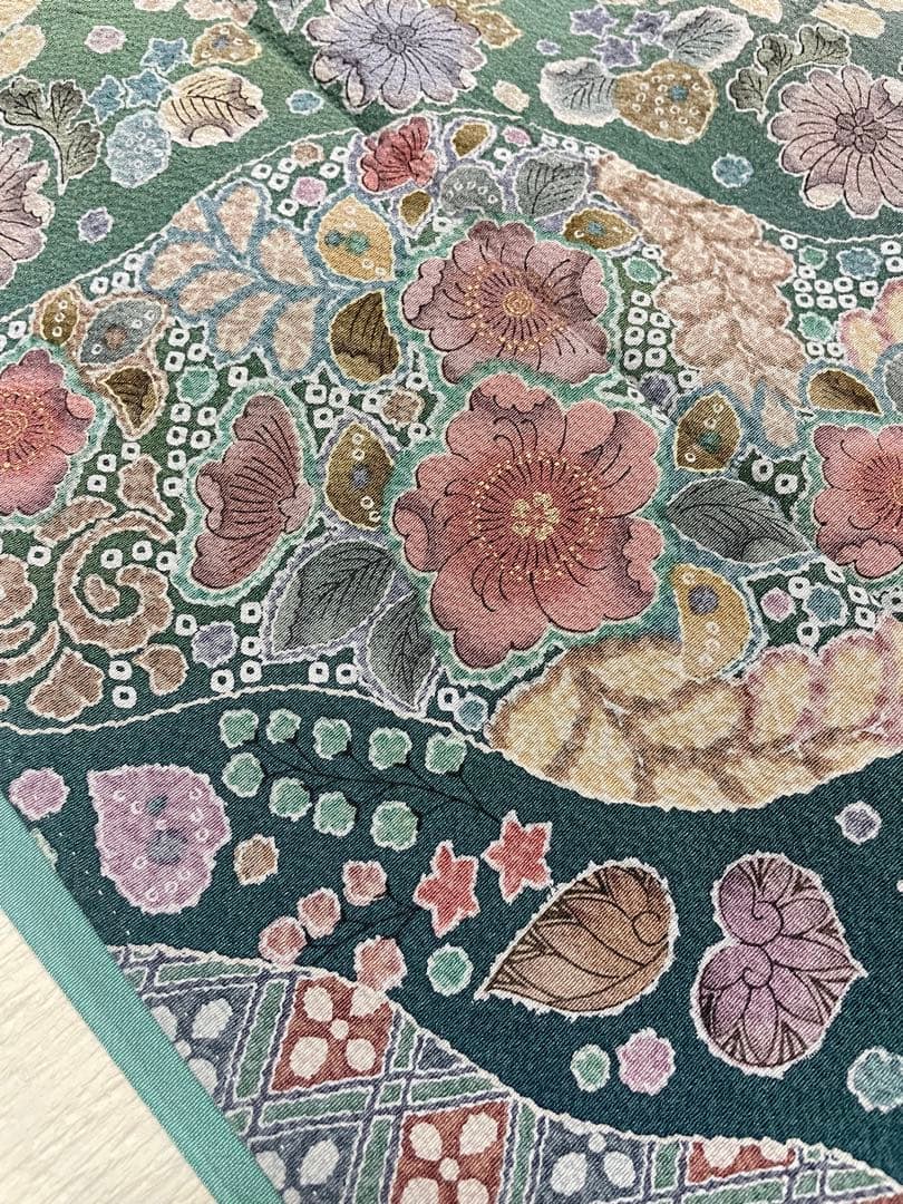 訪問着フルセット　辻ヶ花　絞り　金彩　道長取り　正絹　ガード加工済み