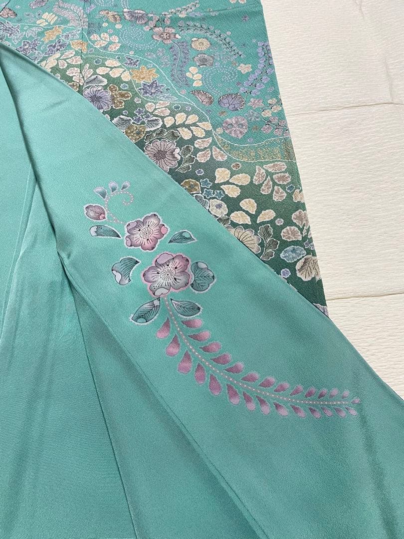 訪問着フルセット　辻ヶ花　絞り　金彩　道長取り　正絹　ガード加工済み