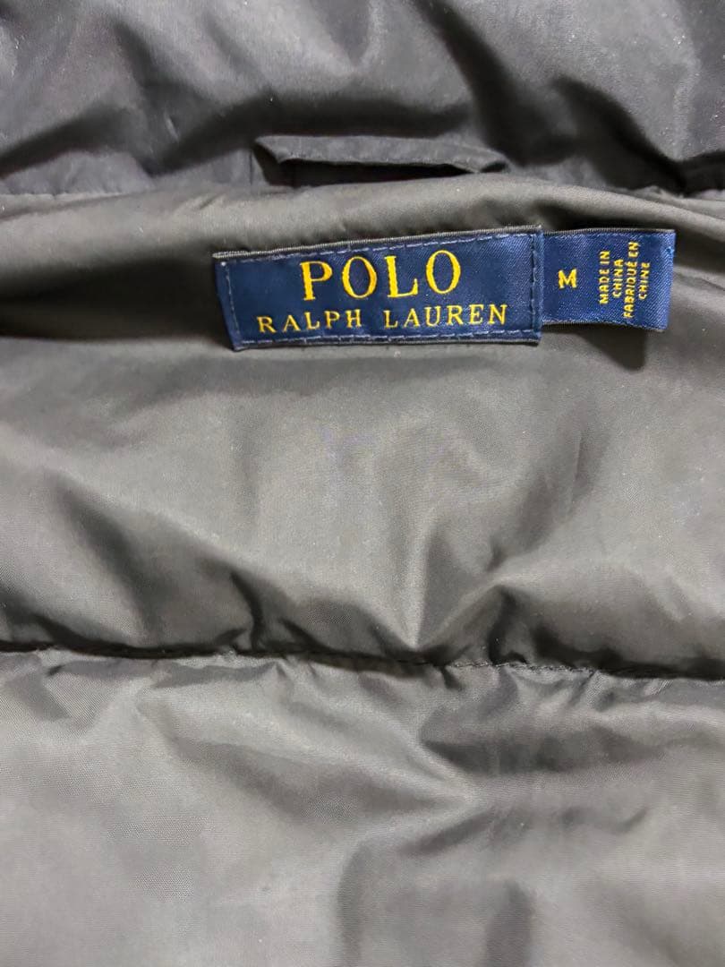 ポロラルフローレンダウンベスト　2way　フード ポニー刺繍 紺　M