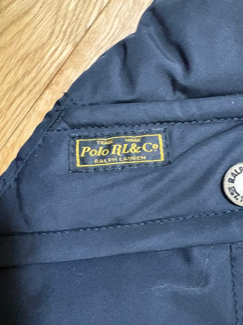 ポロラルフローレンダウンベスト　2way　フード ポニー刺繍 紺　M