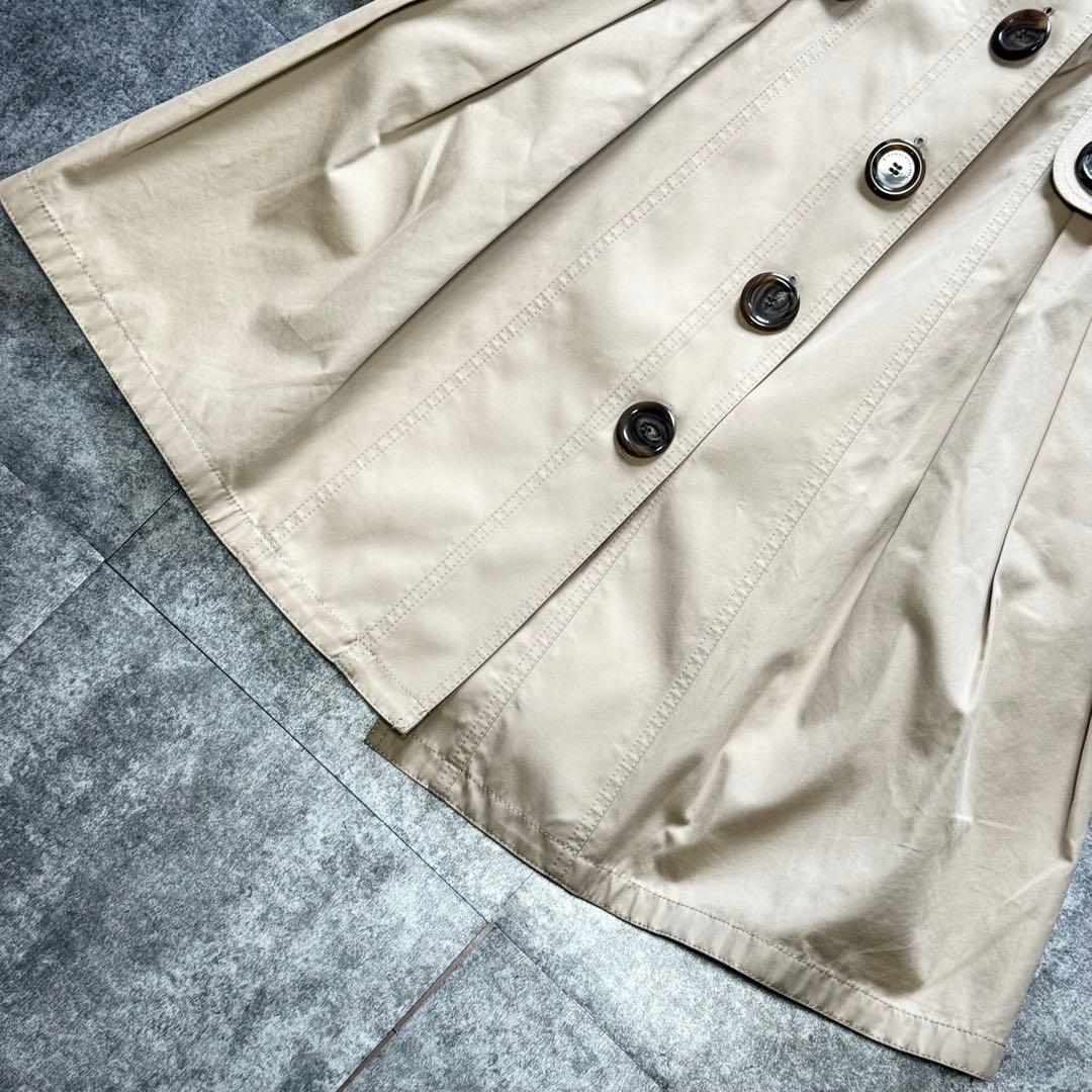 【美品】バーバリーブルーレーベル ノバチェック フォックスファー トレンチコート