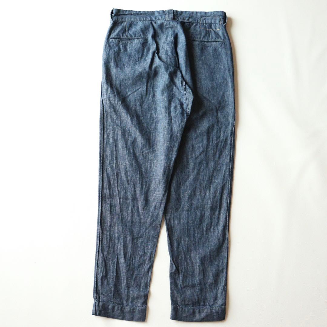 5205 専用商品【美品】45Rサルエルリネン 綿麻ざっくりデニムのポッポパンツ