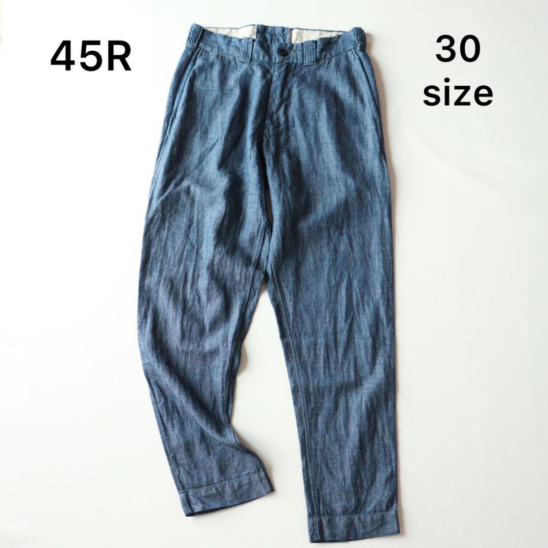 5205 専用商品【美品】45Rサルエルリネン 綿麻ざっくりデニムのポッポパンツ