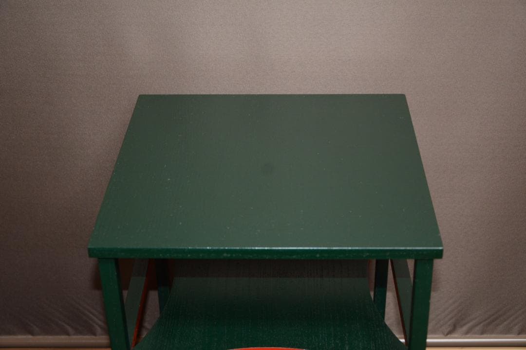 茶道具　美品　糸巻棚　天然漆　青漆爪紅　碌々斎好写　京塗師　川瀬表完作　中古品