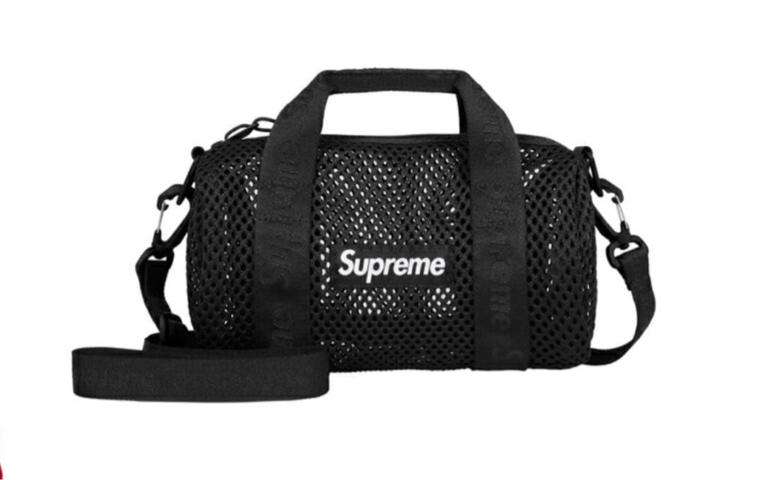 【大人気】Supreme Mesh Mini Duffle Bag Black