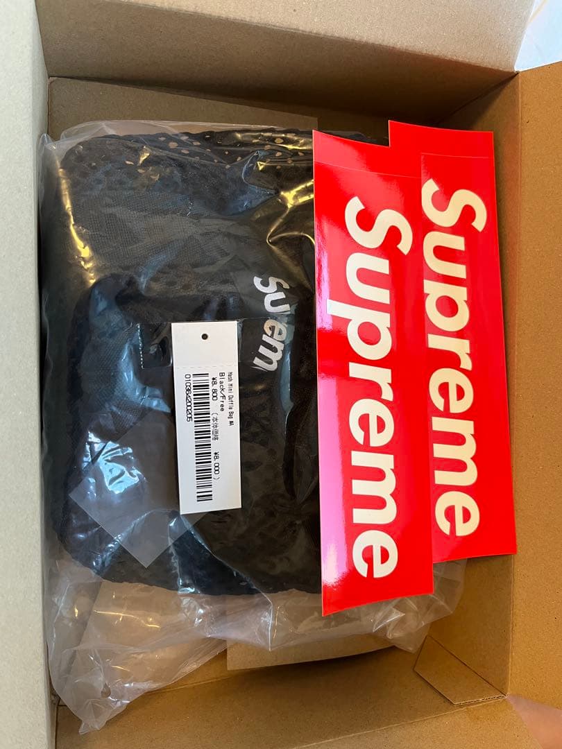 【大人気】Supreme Mesh Mini Duffle Bag Black