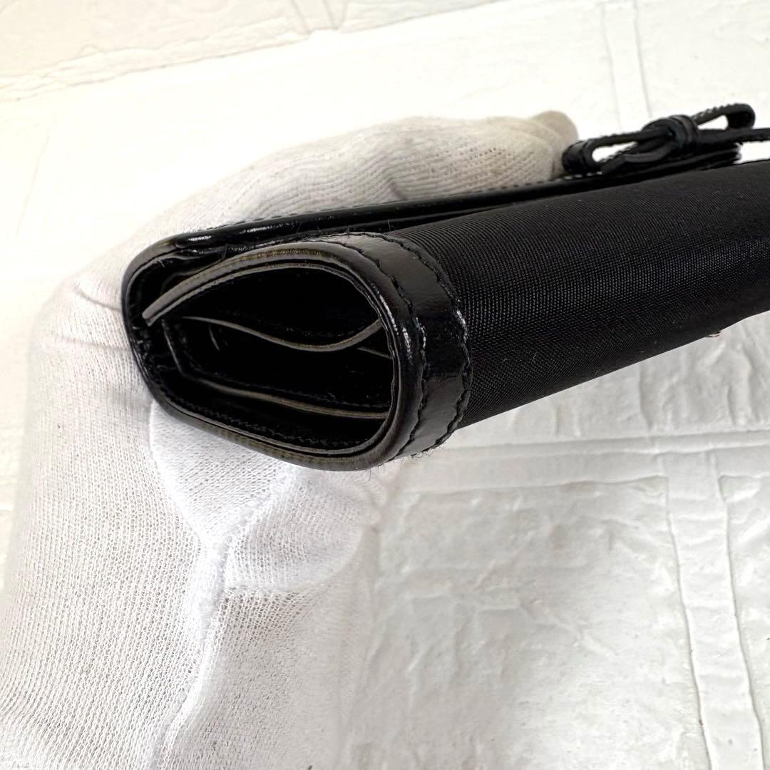 ☆【箱ギャランティー付き】プラダ PRADA 折り財布 リボン ブラック