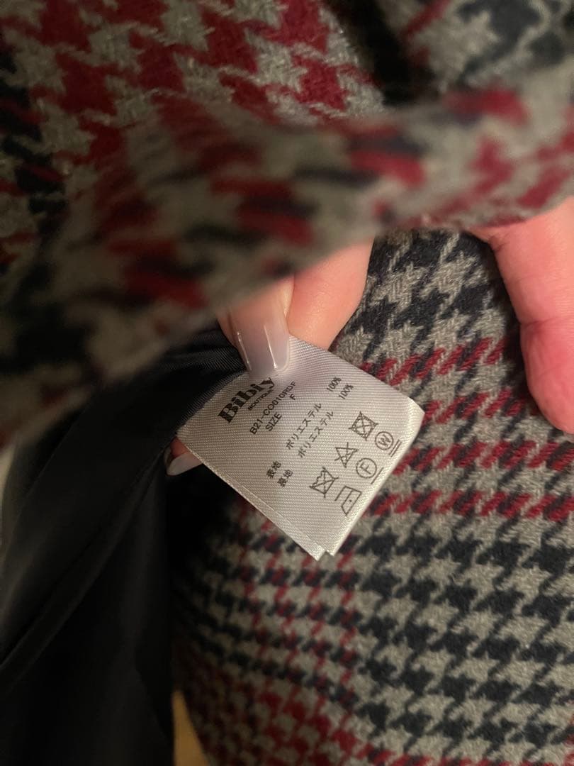 bibiyチェックジャケットコート