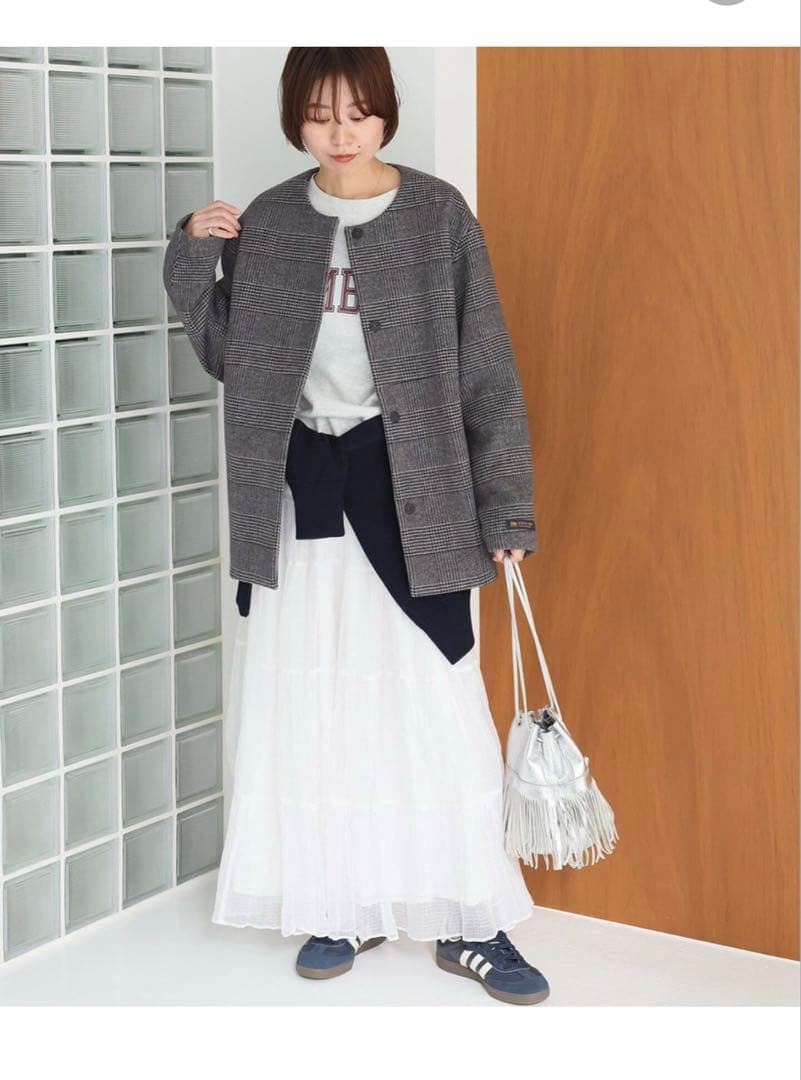 新品未使用タグ付きスーパーファインビーバークルーネックコート36