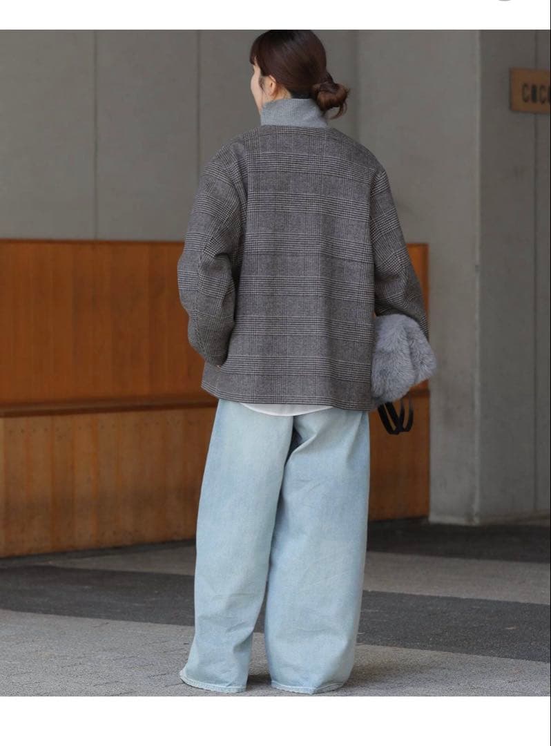 新品未使用タグ付きスーパーファインビーバークルーネックコート36