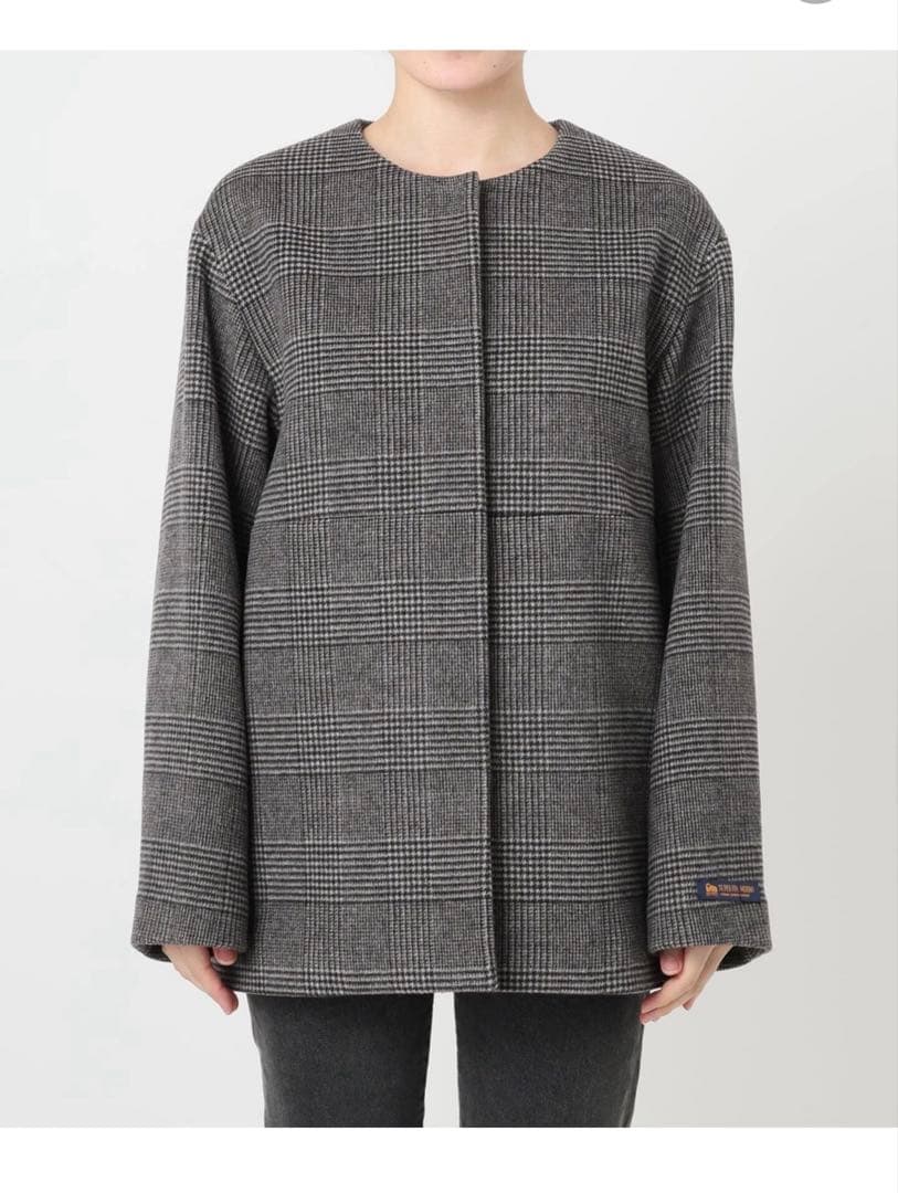 新品未使用タグ付きスーパーファインビーバークルーネックコート36