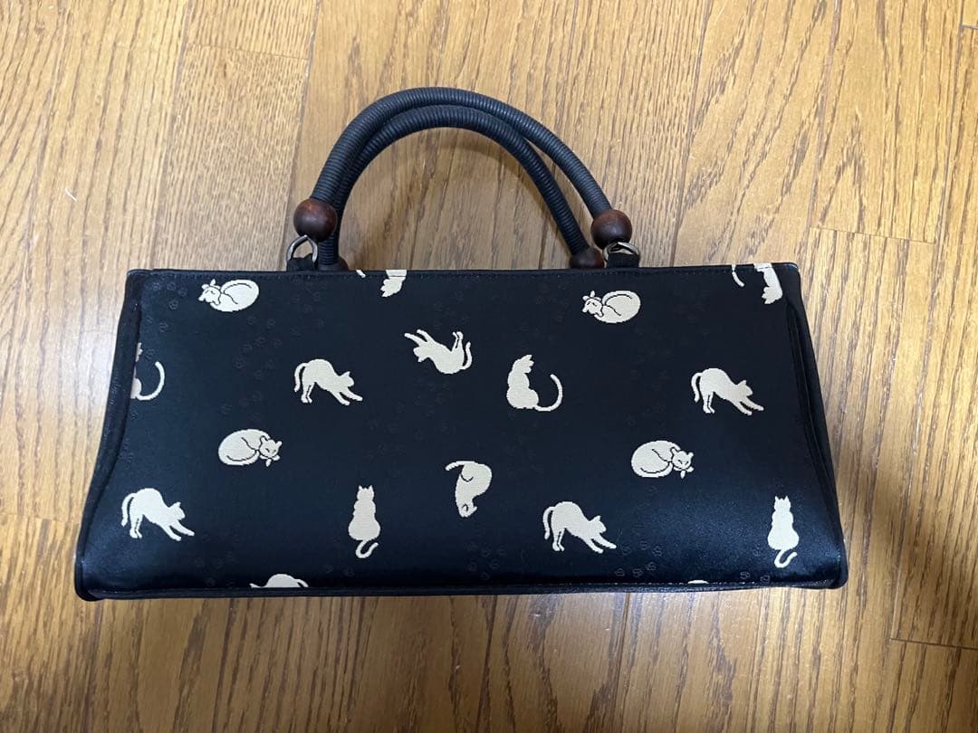 たぬぽん　和装バッグ　着物バッグ　ネコ　猫