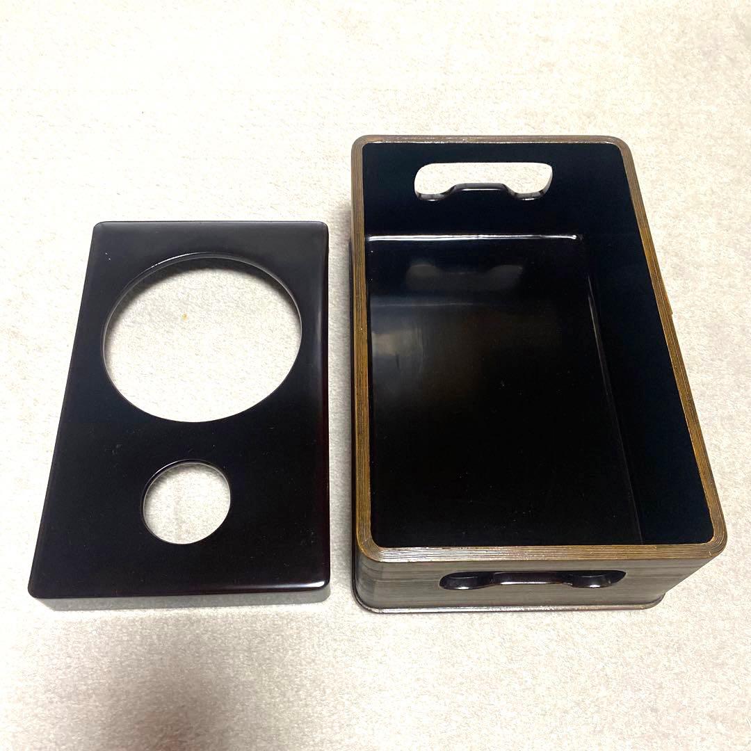 能登輪島塗　煙草盆　タバコ盆　喫煙具　莨盆　灰吹　茶道具　昭和アンティーク　お盆