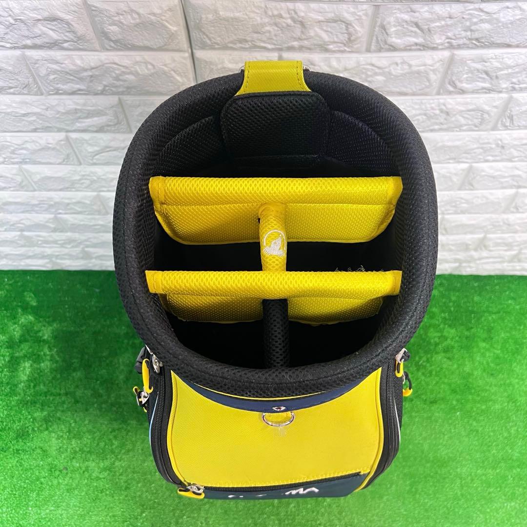 美品　HONMA キャディバッグ　9.5型　ネイビー/イエロー　軽量　可愛い