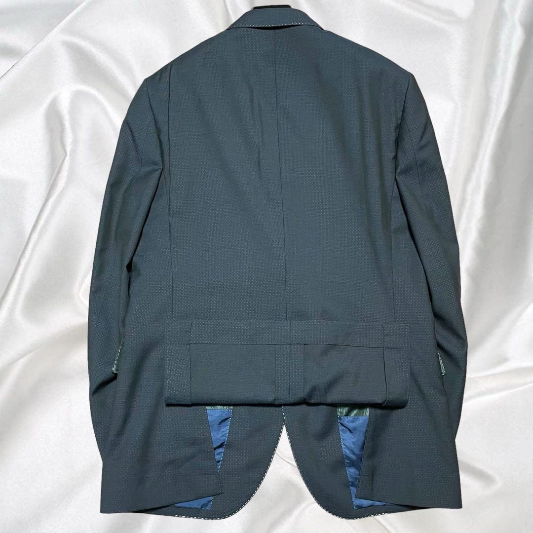 【LANVIN en Bleu】美品ランバン マイクロドット ネイビースーツ50