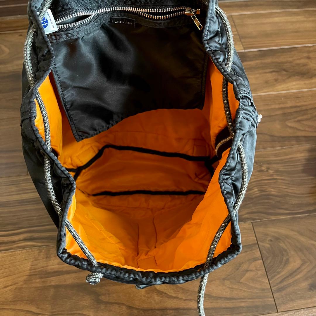 ポーター　タンカー リュック バックパック 吉田カバン 黒　オレンジ