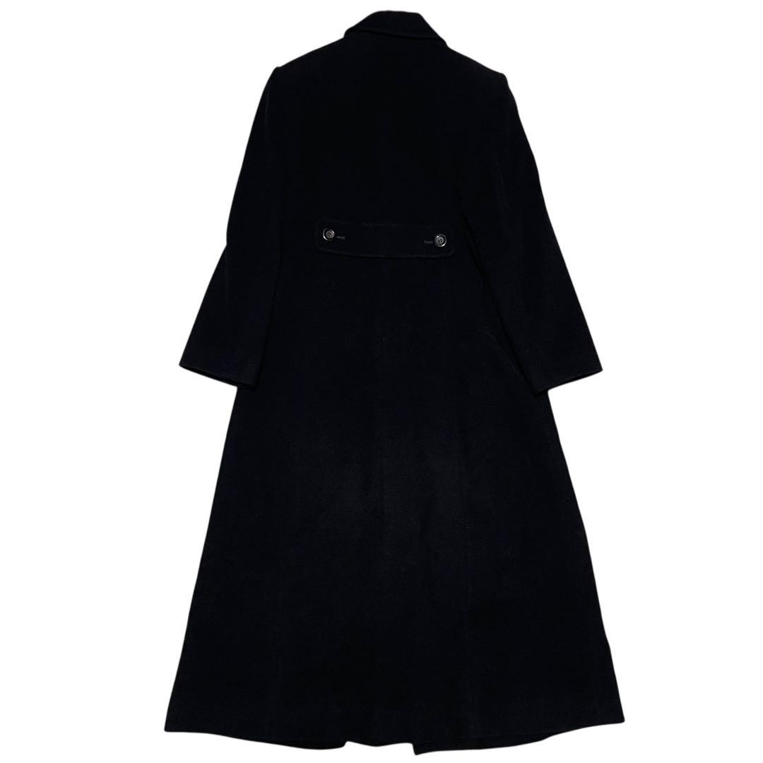 アンゴラ100%【POIGNET】マキシ丈ロングチェスターコート 日本製 黒 L