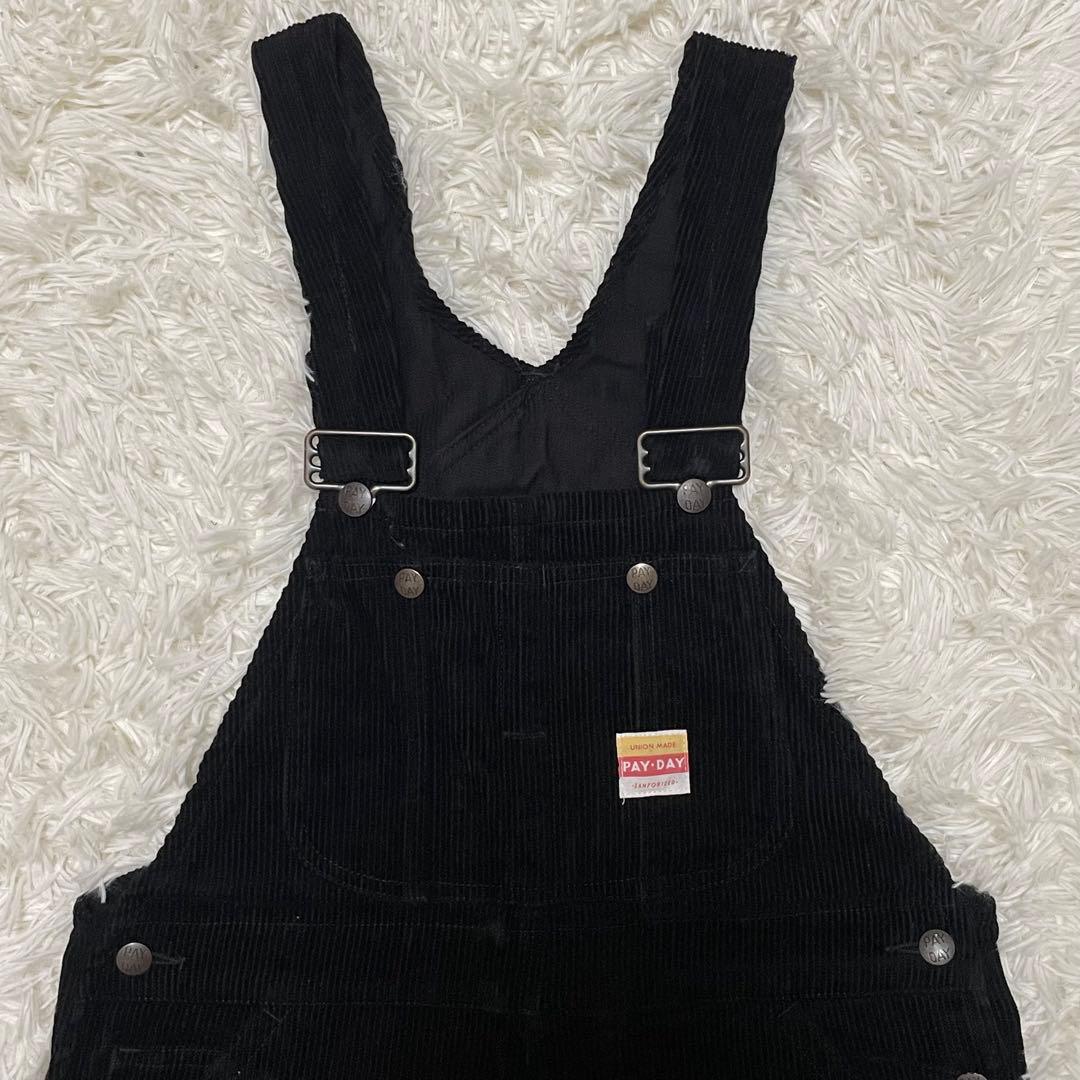 極美品⭐︎PAYDAY ペイデイ オーバーオール サロペット コーデュロイ　黒