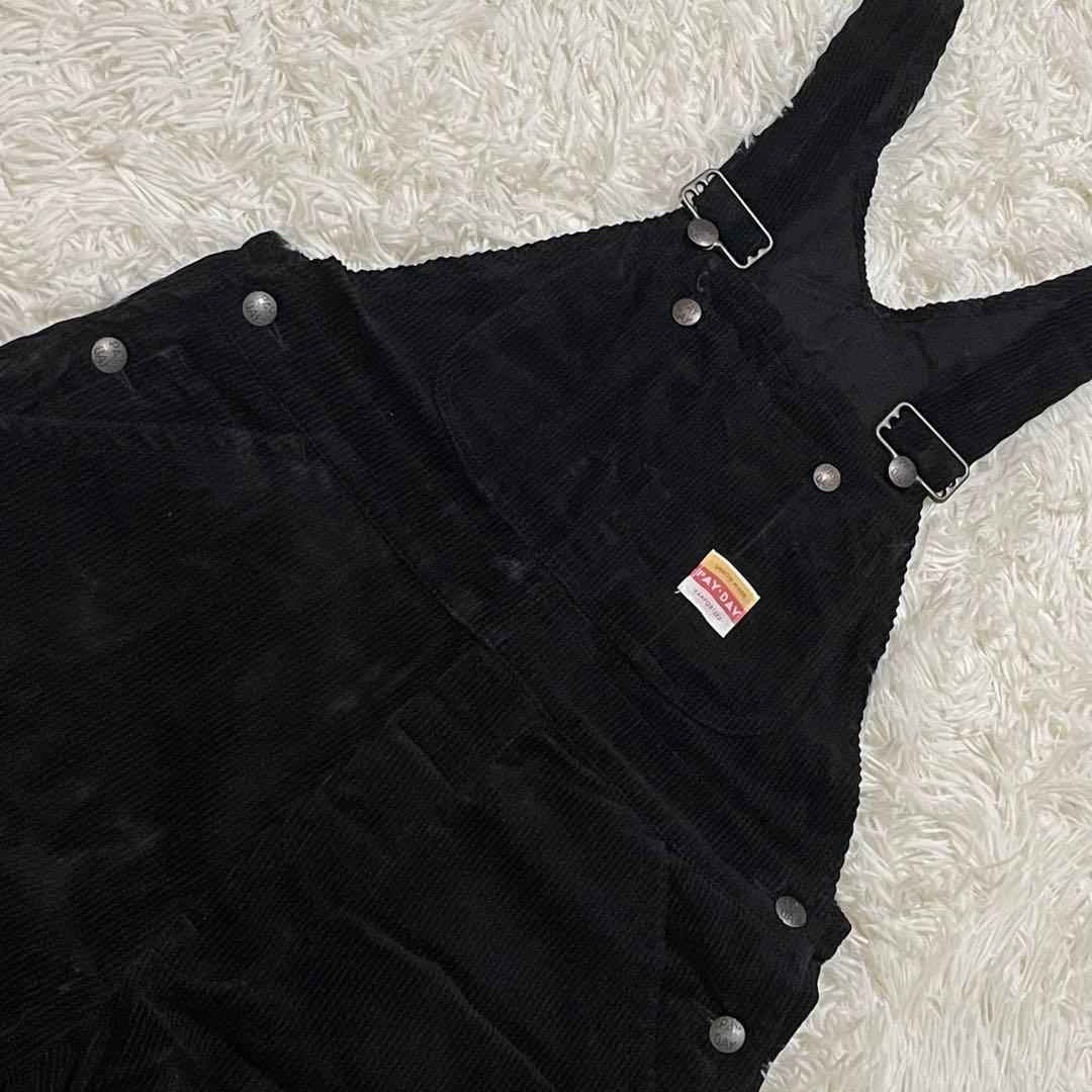 極美品⭐︎PAYDAY ペイデイ オーバーオール サロペット コーデュロイ　黒