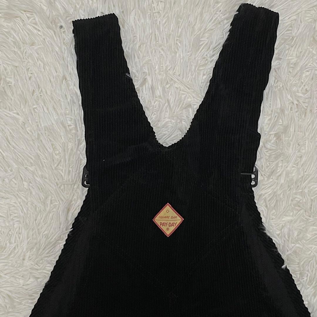 極美品⭐︎PAYDAY ペイデイ オーバーオール サロペット コーデュロイ　黒