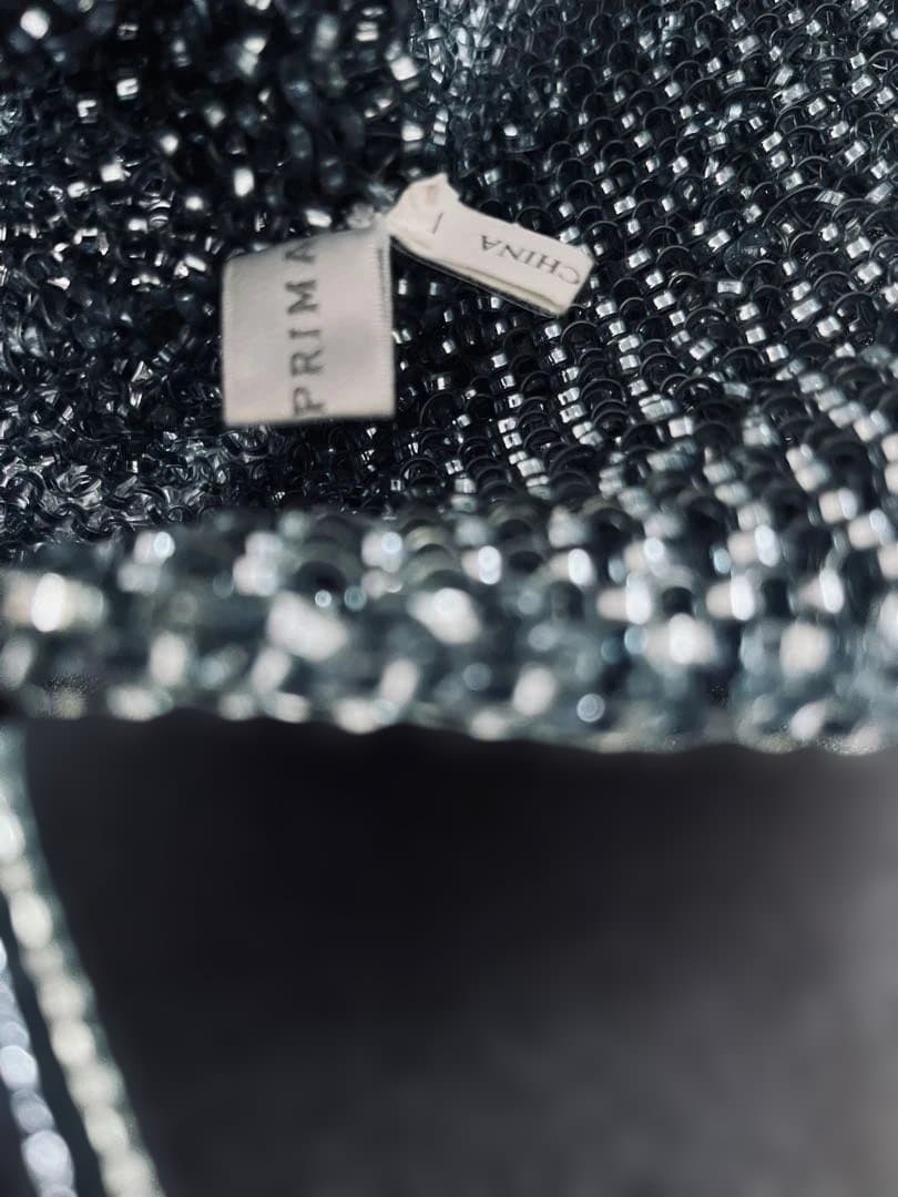 可愛いアクセ付き薄ブルーのアンテプリマ2wayショルダーバッグ