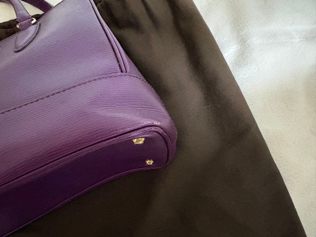 マックスマーラ　2way ショルダーバッグ　本革　保存袋付き　濃いパープル