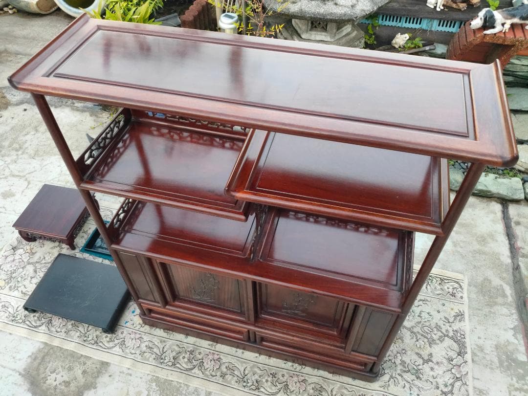 Japanese Modern Furniture☆茶箪笥☆飾り棚☆透かし彫り