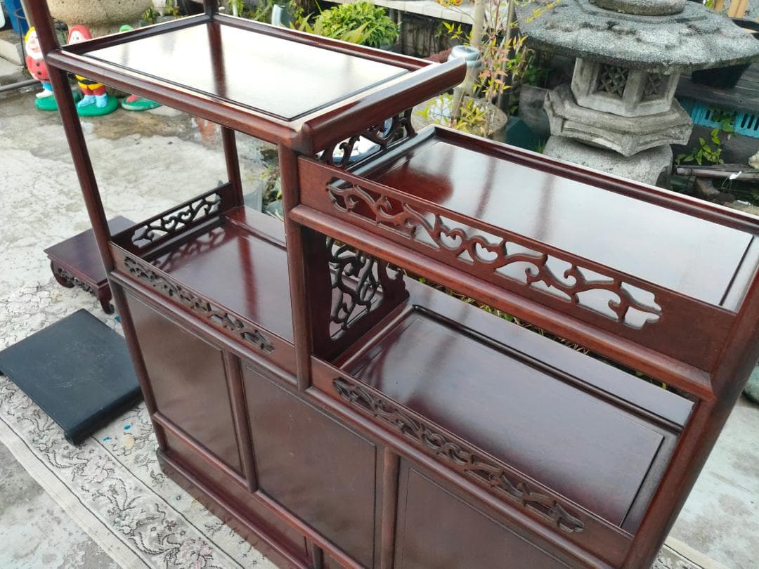 Japanese Modern Furniture☆茶箪笥☆飾り棚☆透かし彫り