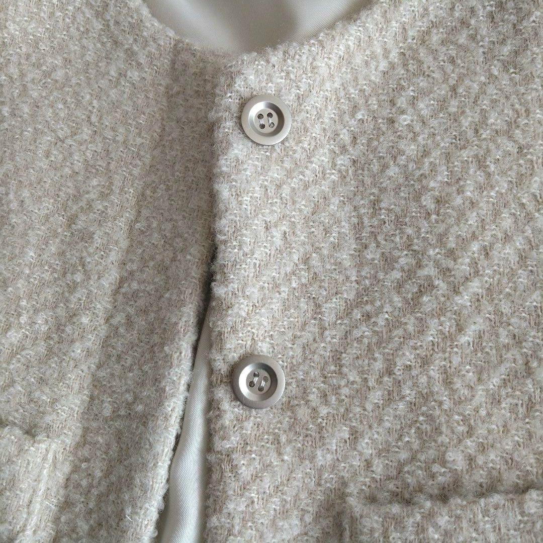 【25AW】パシオーネ カフネ ツイードベスト フリンジ アイボリー