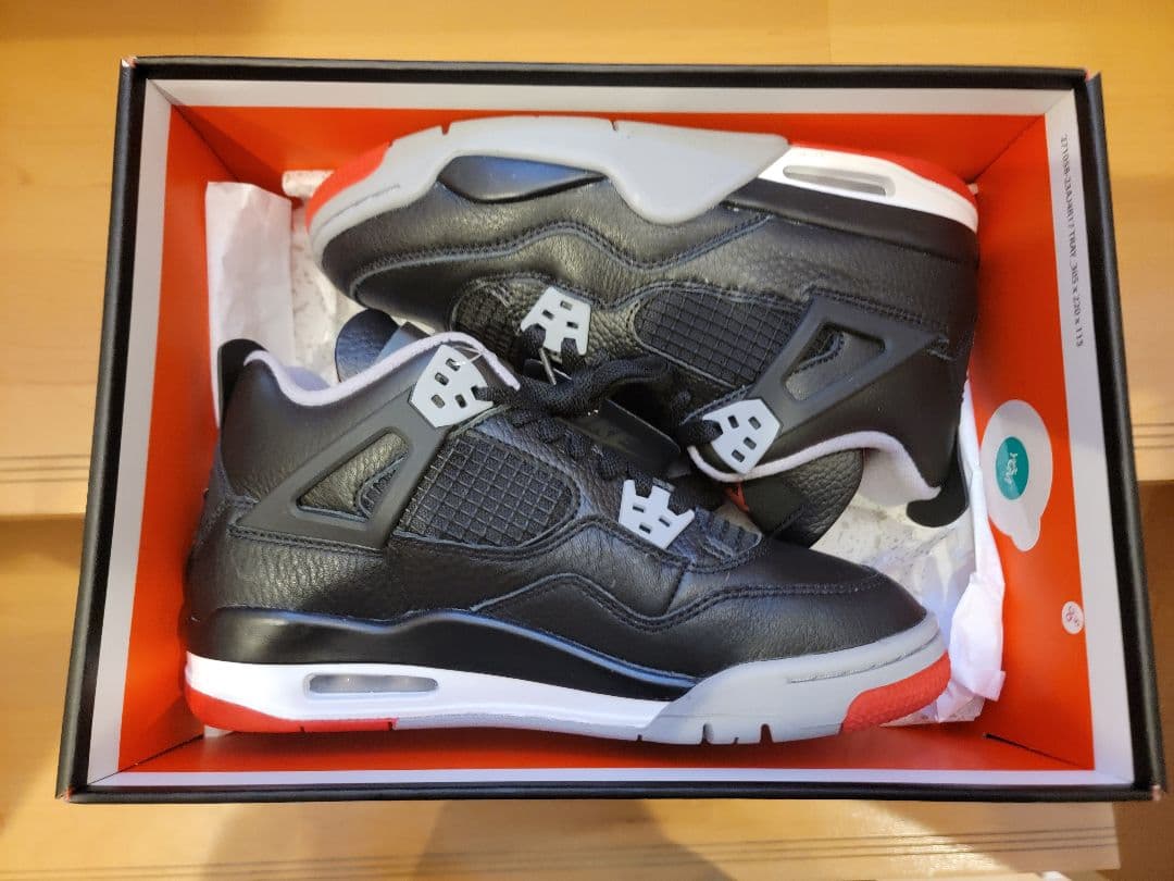 新品未使用　Air Jordan 4 BRED GS