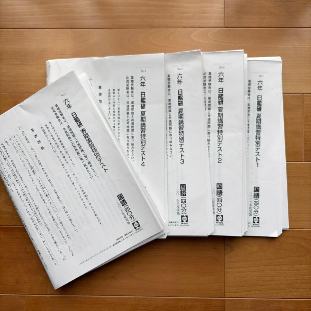 日能研 6年テスト 2025年度 公開模試 育成 夏春講習